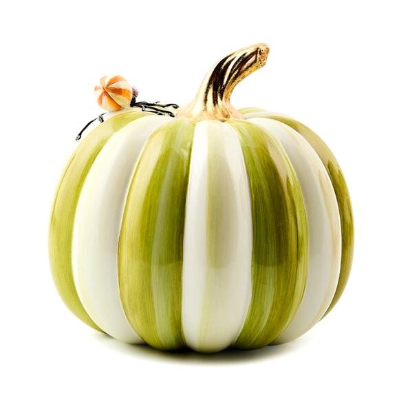 Mackenzie-Childs Fergal's Friend Spider on Small Moss Stripe Pumpkin NEW - Picture 4 of 5